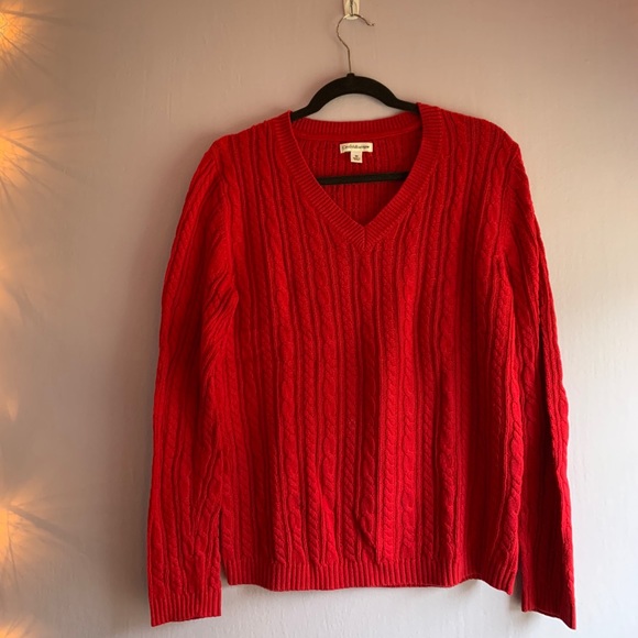 Croft&Barrow bright red sweater - Picture 3 of 3
